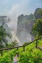 Victoria Falls on Zambezi River, border of Zambia and Zimbabwe Royalty Free Stock Photo