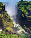 Victoria Falls, Zambezi river Royalty Free Stock Photo