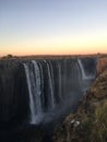 Victoria falls Zambezi river in Zimbabwe Zambezi river Royalty Free Stock Photo