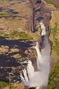 Victoria Falls, on Zambezi River between Zimbabwe and Zambia Royalty Free Stock Photo