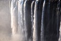 Victoria Falls on the Zambezi River between Zimbabwe and Zambia Royalty Free Stock Photo