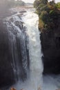 Victoria Falls on the Zambezi River between Zimbabwe and Zambia Royalty Free Stock Photo