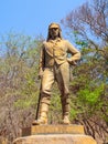 VICTORIA FALLS, ZIMBABWE - OCTOBER 4, 2013: Statue of David Livingstone in Victoria Falls National Park, Zimbabwe Royalty Free Stock Photo