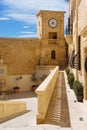 Ancient clock tower, Citadel, Malta Royalty Free Stock Photo