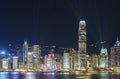 Victoria Harbor in Hong Kong city Royalty Free Stock Photo