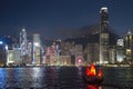 Hongkong Victoria Harbor night view China