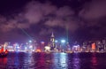 Victoria Harbour and Hong Kong skyscrapers Royalty Free Stock Photo