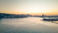 5 may 2022 Victoria Harbour sunset and night view at Kwun tong Royalty Free Stock Photo