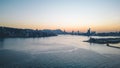 5 may 2022 Victoria Harbour sunset and night view at Kwun tong Royalty Free Stock Photo