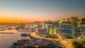 5 may 2022 Victoria Harbour sunset and night view at Kwun tong Royalty Free Stock Photo