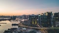 5 may 2022 Victoria Harbour sunset and view at Kwun tong Royalty Free Stock Photo