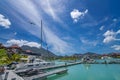 Victoria, Mahe, Seychelles -5 October, 2018: A beautiful view of marina at Eden Island Mahe Seychelles Royalty Free Stock Photo