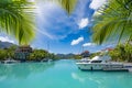 Victoria, Mahe, Seychelles -5 October, 2018: A beautiful view of marina at Eden Island Mahe Seychelles