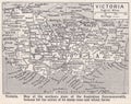 Vintage map of Victoria 1930s.