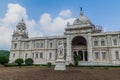 Victoria Memorial and George Curzon statue in Kolkata Calcutta , Ind