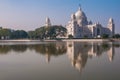 Victoria Memorial and reflection, India Royalty Free Stock Photo