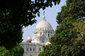 The Victoria Memorial in sub frame of the tree Royalty Free Stock Photo