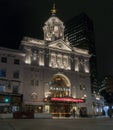 Victoria Palace Theatre at Night, London, UK