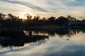 Victoria Park Lake in Shepparton, Australia Royalty Free Stock Photo