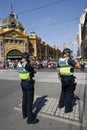 Victoria Police Constable providing security during Australia Day Parade in Melbourne Royalty Free Stock Photo