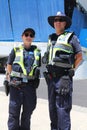 Victoria Police Constable providing security at Olympic Park in Melbourne during 2019 Australian Open