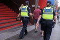 Victoria police officers patrolling in Melbourne Victoria Australia