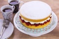 Victoria Sponge Cake Royalty Free Stock Photo