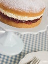 Victoria Sponge on a Cake Stand Royalty Free Stock Photo