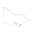 Victoria outline map Royalty Free Stock Photo