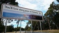 Victoria State Border Sign