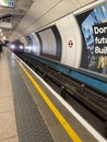 Victoria Station London England tube train Royalty Free Stock Photo