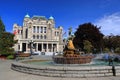 Victoria, Vancouver Island, Fountain at South Entrance of BC Parliament Building, British Columbia, Canada Royalty Free Stock Photo