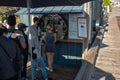 Victoria, Vancouver Island, British Columbia, Canada, July, 8, 2018: People queuing for the famous and well renown fish and chips Royalty Free Stock Photo