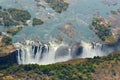 Victoria Waterfall Aerial View Falls Royalty Free Stock Photo