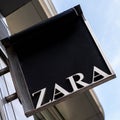 Zara Spanish Fast Fashion High Street Retailer Shop Sign And Logo