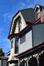 Victorian architecture in Cape May, New Jersey. Royalty Free Stock Photo