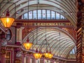 Victorian architecture of the Leadenhall market in London Royalty Free Stock Photo