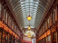 Victorian architecture of the Leadenhall market in London Royalty Free Stock Photo