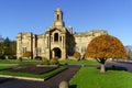 Victorian Art Gallery with Autumnal Gardens and Blue Sky.