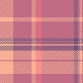 Victorian background check seamless, refresh textile pattern fabric. Turkish plaid texture vector tartan in red and orange colors Royalty Free Stock Photo
