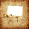 Victorian background with stamp-frames Royalty Free Stock Photo