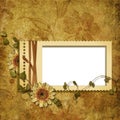 Victorian background with stamp-frames Royalty Free Stock Photo