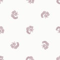 Victorian botanical seamless vector background. Vintage pattern of exotic foliage for all over print. Cute jungle