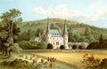 Old Illustration of Historic Landscape of Central Scotland Royalty Free Stock Photo