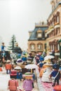 Victorian city diorama in winter made by playmobil pieces