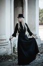 Victorian classical woman goth, gothic style