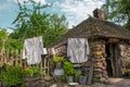 Victorian clothes on the washing line