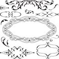 Victorian cool design elements set Royalty Free Stock Photo