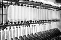 Victorian cotton mill machinery, UK. Old spinning or weaving machines in victorian cotton mill Royalty Free Stock Photo
