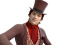 Victorian Dapper Gentleman 3D Render